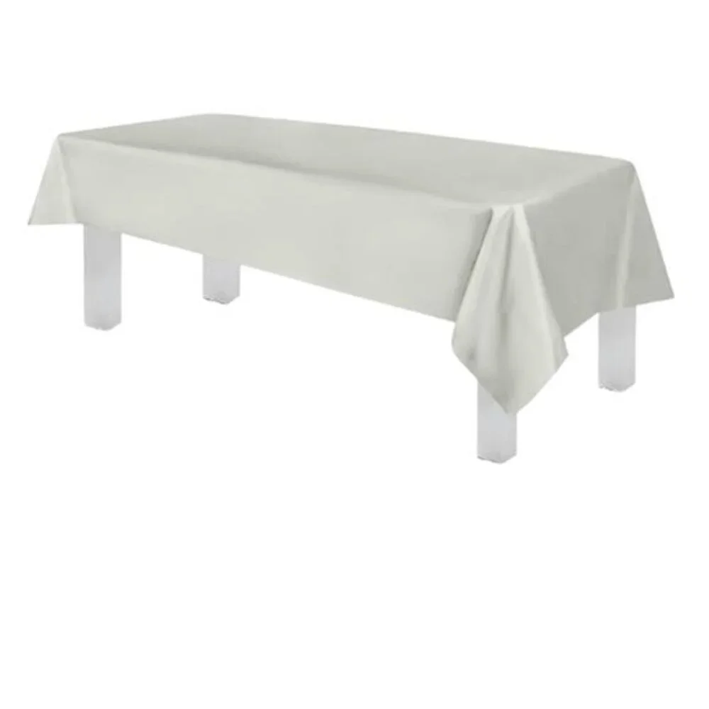 Grandipity Light Grey 12 Pack Premium Disposable Plastic Tablecloth 54